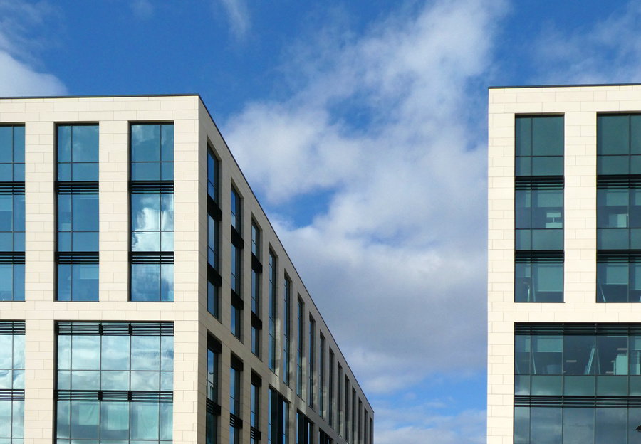 Modern Commercial Building and Sky